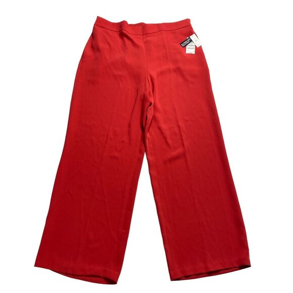 Bar III Suit Separates Imperial City Sunset Red Pull On Wide Leg Pants Sz 1X NWT - Picture 1 of 10